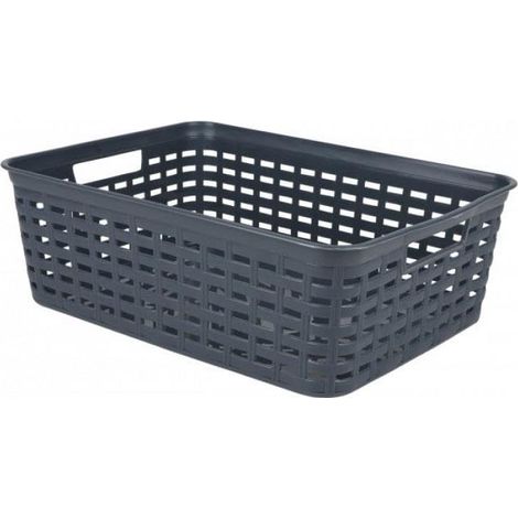 PANIER DE RANGEMENT EN PLASTIQUE 39X29XH13CM MIGNIGHT BLUE (1/2)