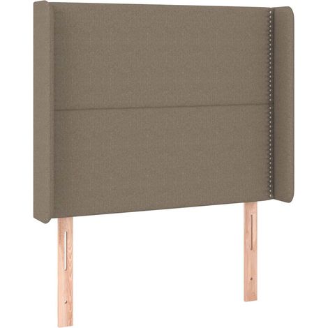 Maison Exclusive - Cabecero con orejas de tela gris taupe 93x16x1 (1/5)