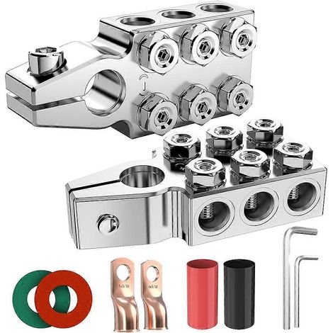 Batterieklemmen, 12-polige Batterieklemmen, Batterieklemmen mit oberem Pol, 8 AWG bis 4/0 (XL) AWG