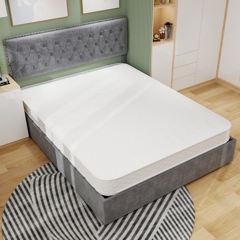 Matelas 3D respirant à ressorts ensachés indépendants, silencieux, anti-interférences, souple et robuste, double soutien, soutien du dos, taille: 160  200cm, épaisseur: 23cm, blanc