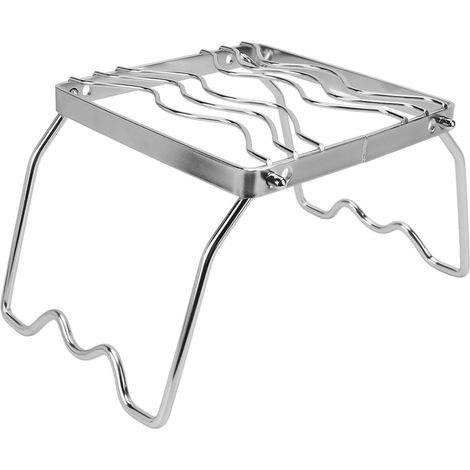Grille pliable pour feu de camp, barbecue polyvalent en acier inoxydable, idéale pour pique-niques et camping (1/5)