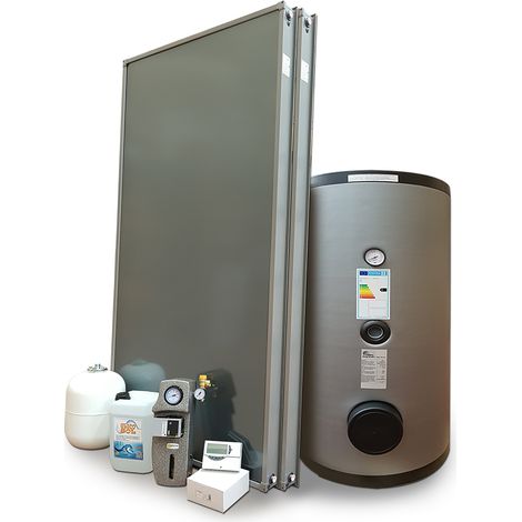 Kit impianto solare termico con integrazione per produzione Acqua Calda Sanitaria, 4 persone, bollitore 300 litri, EFMAX (1/8)