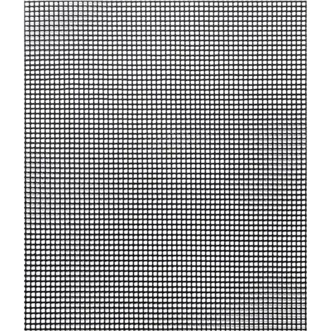 Grillmatte, wiederverwendbare Antihaft-Grillmatte zum Grillen von Fleisch und Gemüse, 40 x 33 cm, schwarz (1/5)