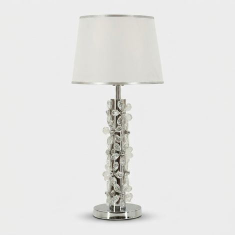 Lámpara de mesa con pantalla de tela Flower (1/5)