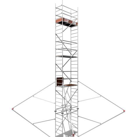 Rollfix 2.0 800, Arbeitshöhe 8m, mit Fußplatten & Dreieckausleger