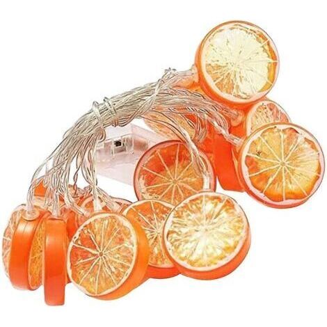 Guirlande lumineuse décorative Led citron à piles de 1,5 mètres de long 10 cordes lumineuses (1/3)