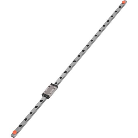 Rail de guidage linéaire imprimé en 3D de 500 mm avec palier à glissement en acier.