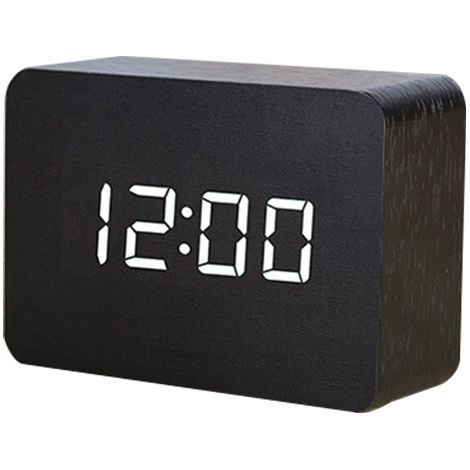 Réveil numérique à LED avec date et format 12/25 heures - Convient pour la maison, la chambre, le bureau, horloge numérique (1/5)