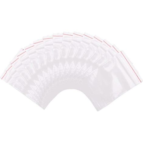 Lot de 500 sacs en plastique transparents à fermeture zip, 5 x 7 cm, épaisseur : 0,05 mm (1/5)