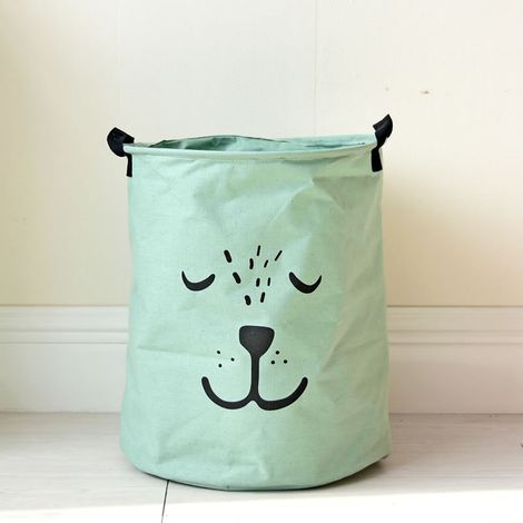 Panier à Linge Rangement Enfant Avec Poignées Ours Corbeille à Linge Organiser Vêtements Stockage Pliable et Etanche Sac à Linge Convient pour Ranger le Linge et Les Jouet (1/4)