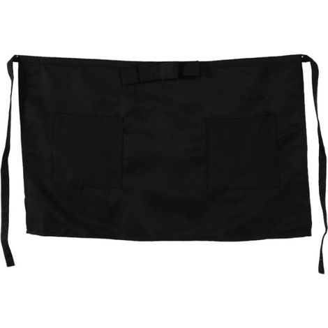 1 Tablier,Court,Unisex,Noir,Coton,Polyester,Lavable,Cuisine,Pub,Café (1/5)