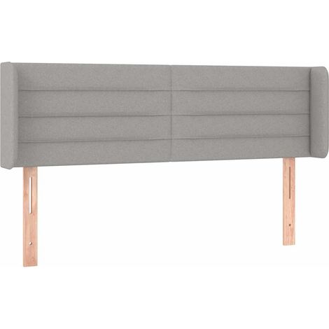 Maison Exclusive - Testiera ad Orecchio Grigio Chiaro 147x16x78/88 cm in Tessuto (1/5)