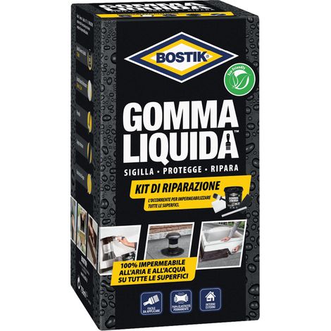 KIT RIPARAZIONE GOMMA LIQUIDA IMPERMEABILIZZANTE 5 pezzi  - BOSTIK