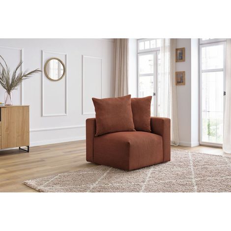 BOBOCHIC - Angle pour canapé modulable VOLTAIRE Angle droit Orange (1/5)