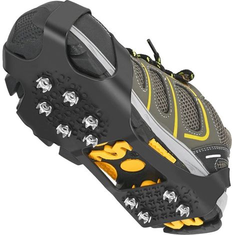 Crampons légers à crampons pour la glace et la neige sur les crampons de traction des chaussures/bottes pour se glisser dans des chaussures extensibles (1/5)