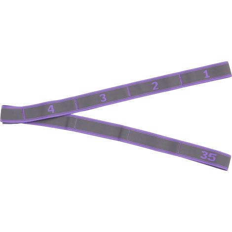Sangle de yoga extensible pour femmes - Bande d'entraînement multifonction gris violet (1/5)