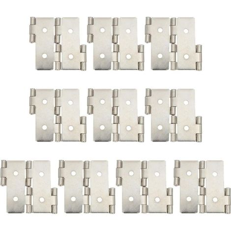 Stainless Steel Hinge, 10 Pieces Double Door and Window Hinge Screen Hinge, Suitable for Furniture (1/5)