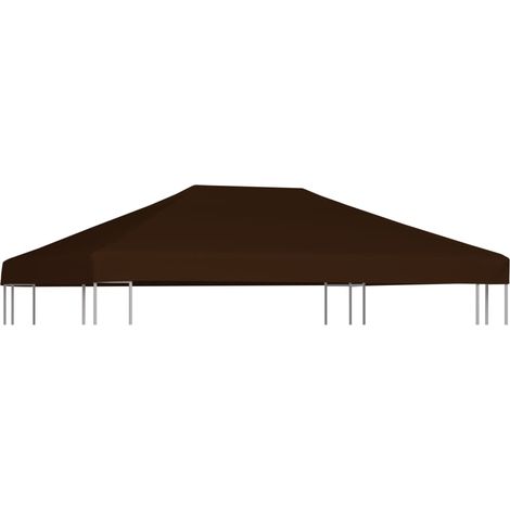 FIMEI Toile supérieure de gazebo 310 g/m² 3x4 m Marron (1/5)