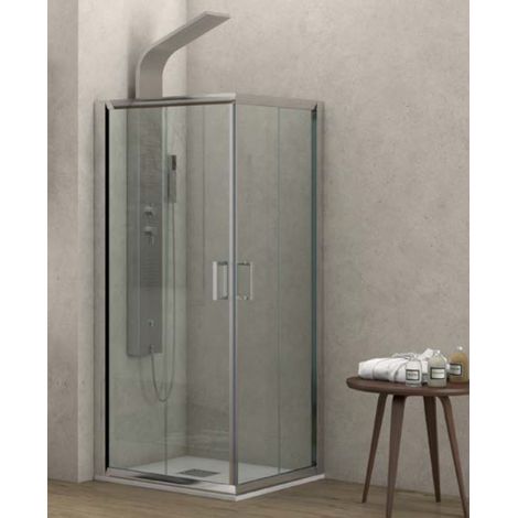 Parois de douche sérigraphiées NEW FLORA 100 H. 180 cm-Multicouleur-Multicouleur--