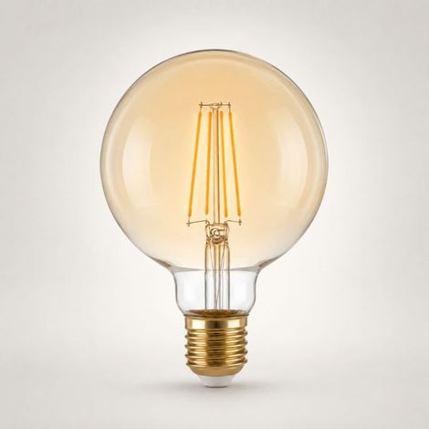 Ampoule LED Filament Connectée Wifi E27 4W Ambrée G95 CCT - 2700K/6500K - SILAMP