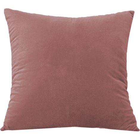 Housse De Coussin Velours - Couleur Kaki - Fermeture Éclair Cachée - Pour Canapé Ou Lit - 1 Pièce (1/5)
