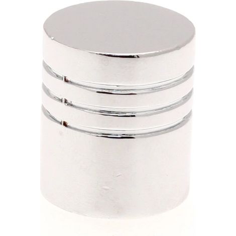 Homemaison – Lot de 2 embouts Teil en métal chromé mat – Diamètre 16 mm – Installation facile – Pour décoration intérieure