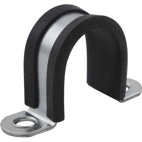 20x Colliers de serrage caoutchoutés en inox avec garniture, brides à vis réglables, 12mm, lot de serre-câbles robustes pour fixation étanche (1/5)