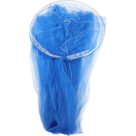 Moustiquaire ronde bleue pour lit double, rideau de élégant et (1/5)