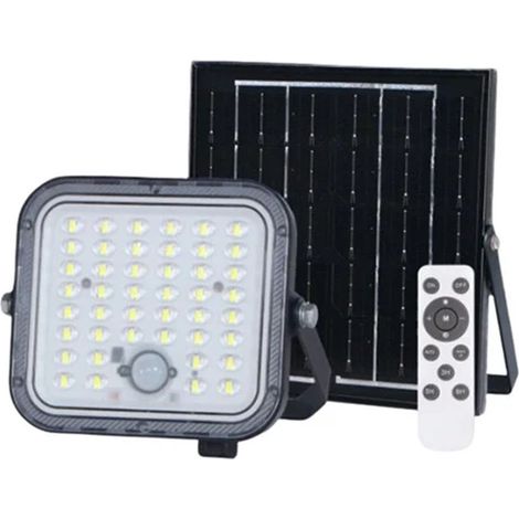 TRADE SHOP - Faretto Faro Con Pannello Solare 140w 1400lm Con Sensore Pir Ip65 Luce 6500k Tk-n140-f -