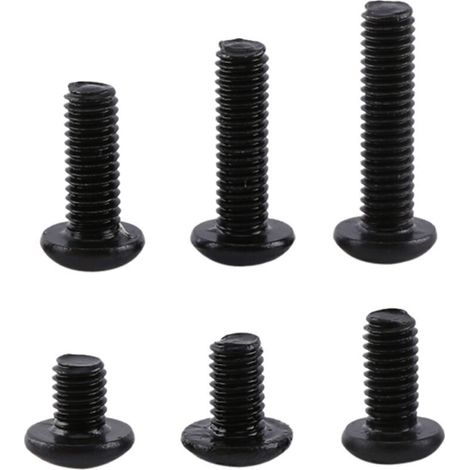 300pcs Coffret M3 Vis à six pans creux à tête hexagonale en acier allié et M3 Écrous hexagonale en acier allié, Assortiment Vis et écrous M3 x 4/5/6/8/10/12mm, Couleur Noir (1/4)
