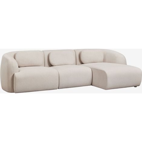Canapé modulaire avec chaise longue droite 3 pièces en chenille Coquette SKLUM (1/5)