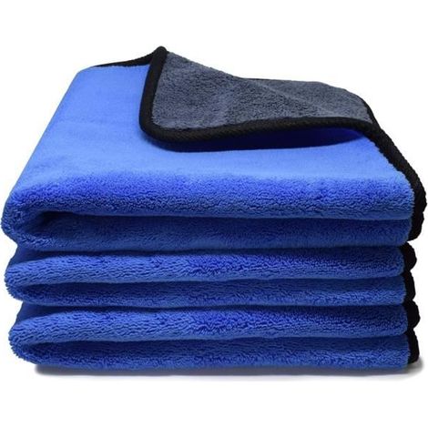 3PCS 30 x 30 cm Chiffon en Microfibres 3X avec pour Un Entretien Parfait de la Peinture - extrêmement Absorbant et Doux pour (1/4)