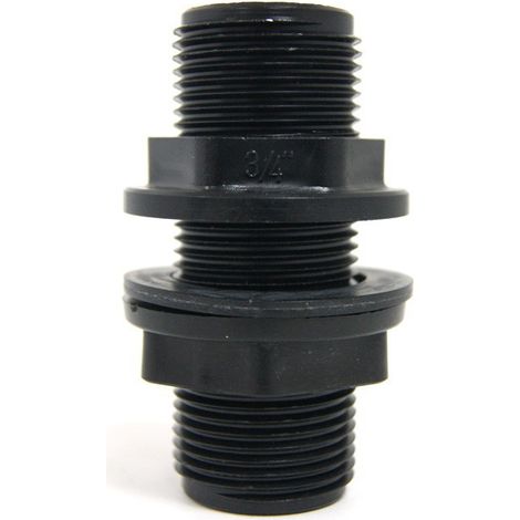 Passe paroi droit 3/4 x 3/4'' – Diamètre interne 19.5 mm – Longueur 7 cm – Raccord pour systèmes d'irrigation – CIS