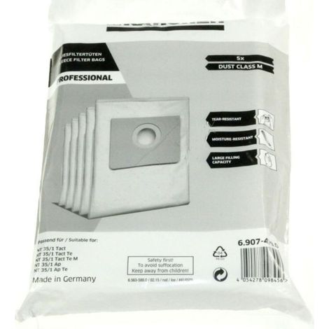 SACHET DE 5 SACS POUR ASPIRATEUR KARCHER