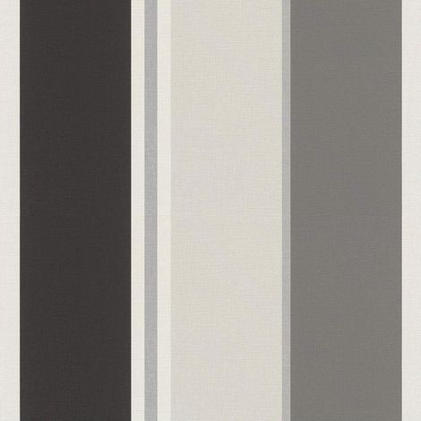 Vertical Striped Wallpaper Grey Silver White Black Paste The Wall Textured Vinyl