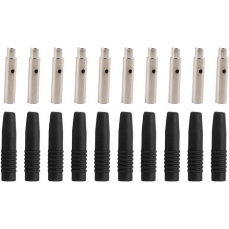 10Pcs Fiche banane isolée 2mm avec protection blindée pour équipement de test Noir (1/5)