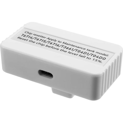 Outil de réinitialisation de puce de cartouche T04D1, compatible avec les cartouches usagées T6714, T6715, T6716, T3661 et T04D0 (outil B). (1/5)