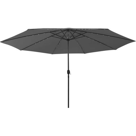 vidaXL Garden Parasol with LED Lights 400 cm Anthracite (1/5)