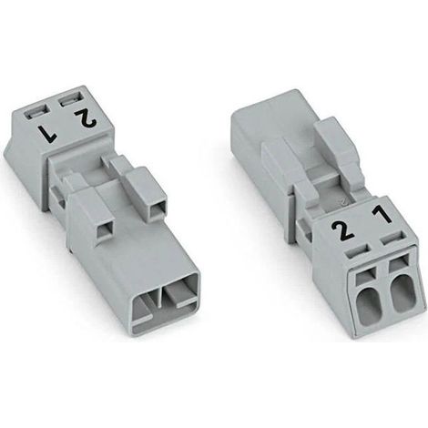 Connettore Wago Femmina 2 Vie Grigio