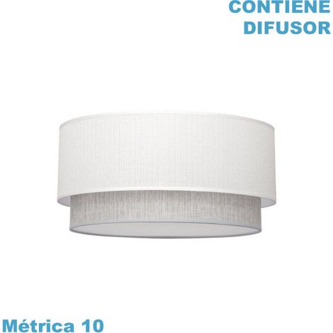 paralume a sospensione kenya m10 bianco/grigio 50dx48dx23h diffusore incl. diffusore