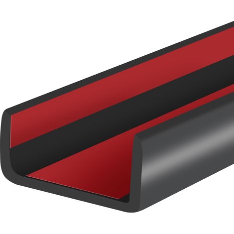 Bordure de bord en caoutchouc auto-adhésive pour contreplaqué, armoire, bande de bord en bois de 3,2 cm, réparation de meubles flexible, matériau EPDM, convient à 32 mm, longueur 6 m, noir (1/5)