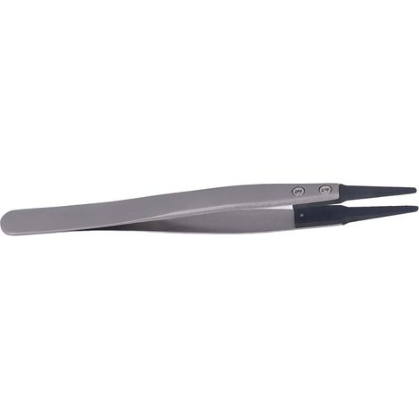 Pince à épiler antistatique à embout plastique interchangeable, coudée et ronde, pour réparation électronique (1/5)