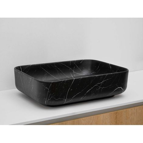 RIHO Livit Marble lavabo à poser, angulaire, 500x390x130mm,