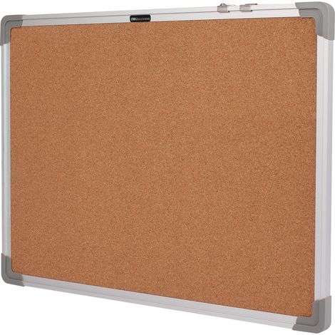 DELI Tablero de corcho con marco de aluminio 45x60cm