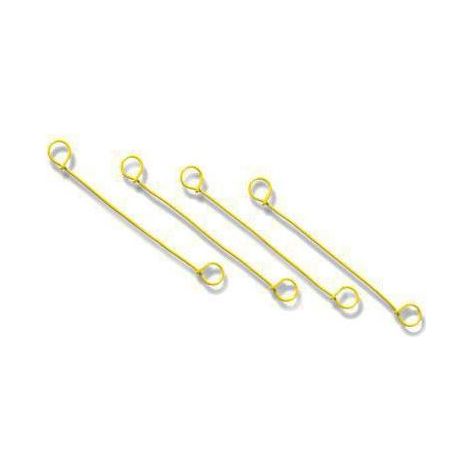 Blitzbinder Länge 120mm Draht gelb TRANSPAK