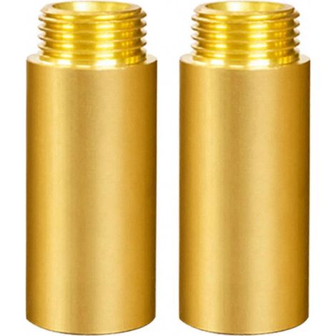 Messing-Rohrverlängerungsstück, 2er-Pack 1/2-Zoll-Adapter, robuste Rohrverlängerungen für vertikale und horizontale Anwendung (1/5)