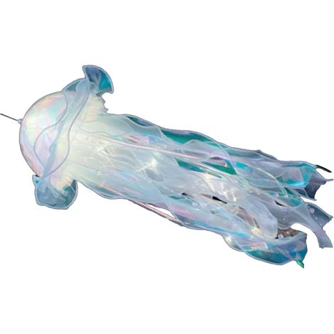 Lampe Méduse Portable Lanterne Lumineuse Forme de Méduse Suspendue Veilleuse Créative Décor Maison Bleu (1/5)