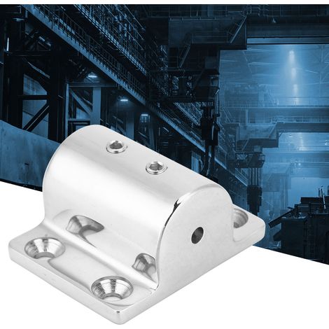 Support de Tube Nautique en Acier Inoxydable, Base Carrée pour Équipement de Pont de Bateau (Diamètre 25mm) (1/4)