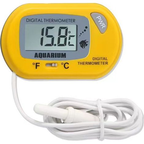 1 Stück LCD Digital Aquarium Thermometer Aquarium Wasser Terrarium Temperatur – Gelb