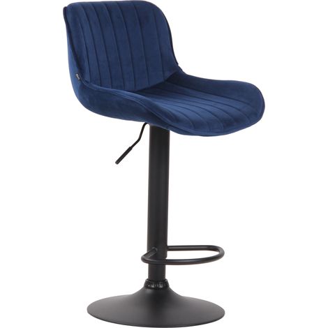 Barhocker Lentini Samt blau schwarz (1/5)